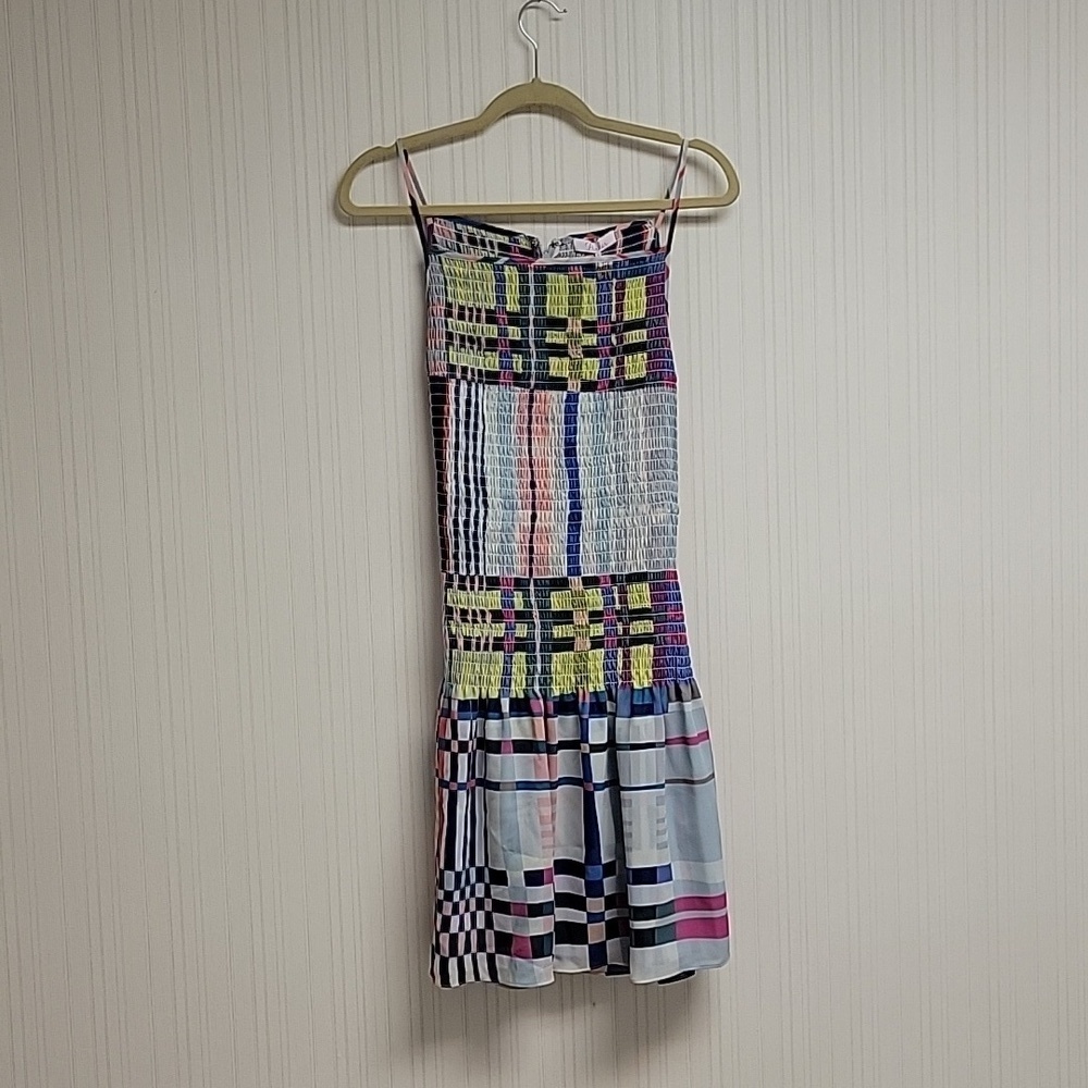Parker smocked top spaghetti strap plaid dress sz medium New summer girlhoodcore
